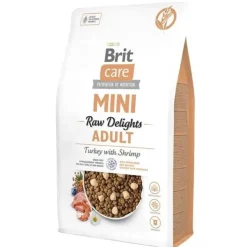 Brit Care Mini Raw Delights Adult, Turkey & Shrimp| Tørfoder 2kg