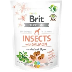 Brit Crunchy Snack, Insects With Salmon|200g.