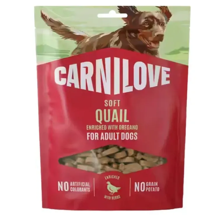 Carnilove Soft Snack, Quail enriched with Oregano | 200g