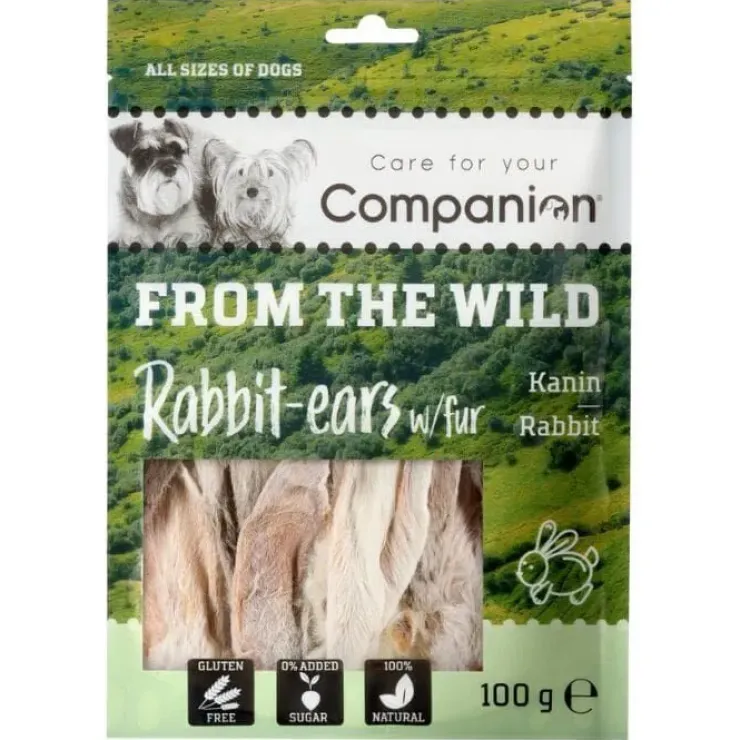 Companion FROM THE WILD, kaninøre med pels | 100g