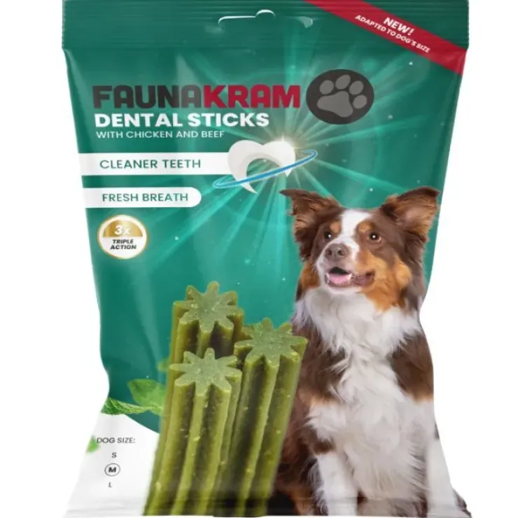 Faunakram Dental Stick Fresh Breath | 7 stk. Medium