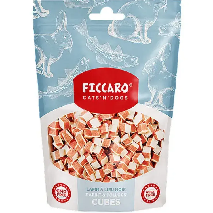 Ficcaro Rabbit & Pollock Cubes | 100g