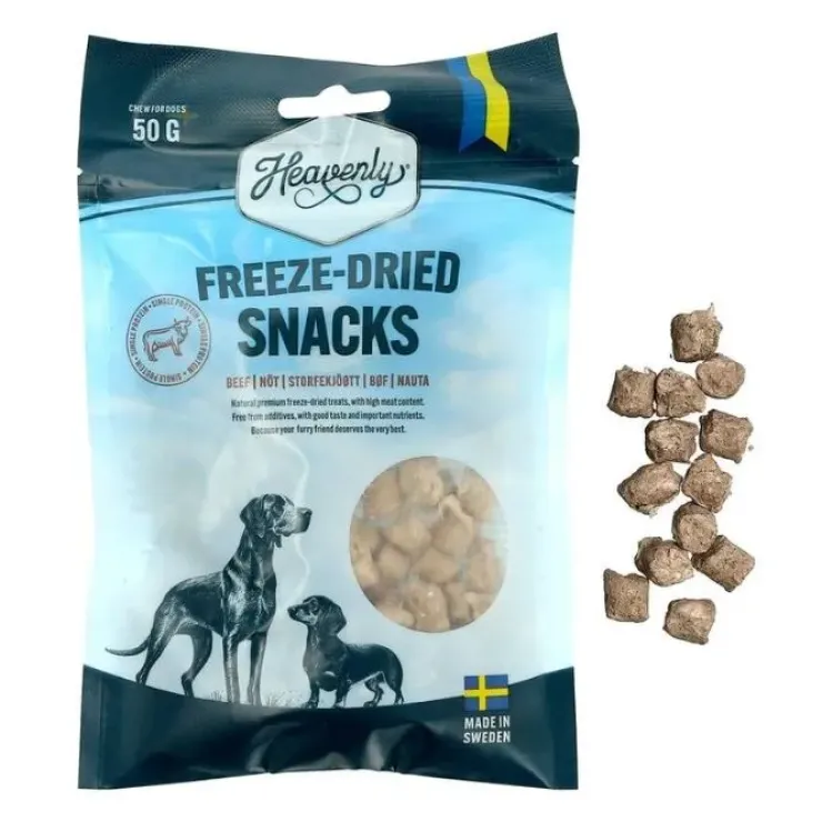 Frysetørret Snacks med Okse | 50g