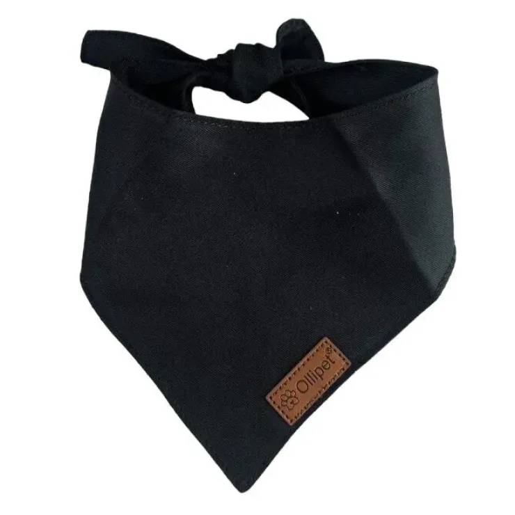 Ollipet City Lux Bandana | Midnight Black | OUTLET