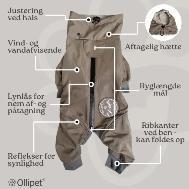 Ollipet Doodle rain coat