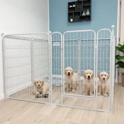 Ollipet hvalpegård m. stokke og gulvbeskytter | 100cm. Høj
