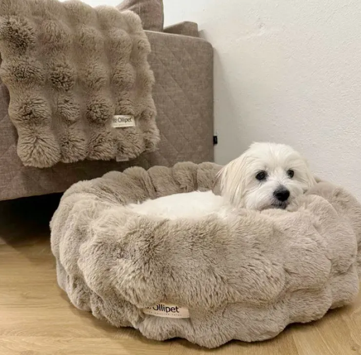 Ollipet Soft Wave Luksus Donutseng | Khaki
