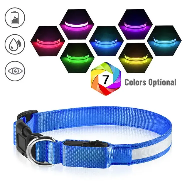 Ollipet The Stripe LED Collar | Halsbånd med lys