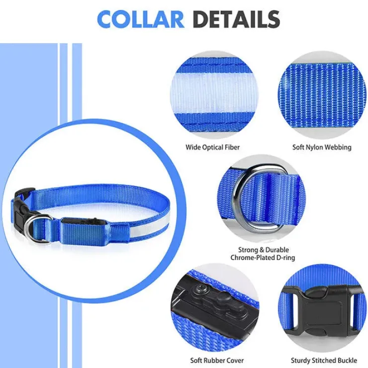 Ollipet The Stripe LED Collar | Halsbånd med lys