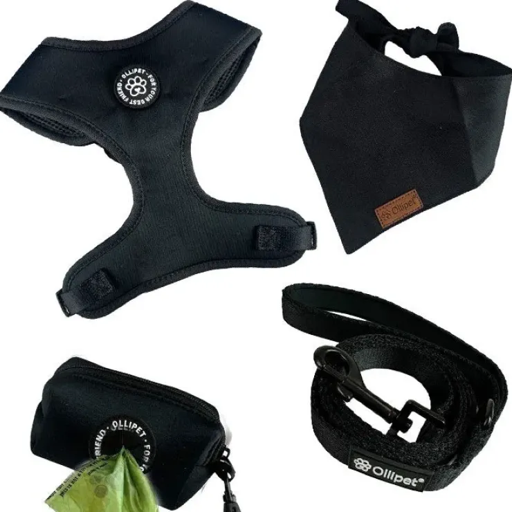 Pakketilbud | Ollipet City Lux selesæt | Midnight Black