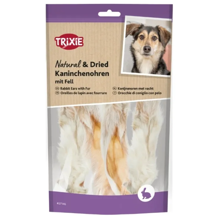 Trixie Kaninører med pels | 100g