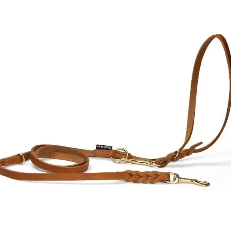 Walk'it Justerbar Dressurline Læder/messing