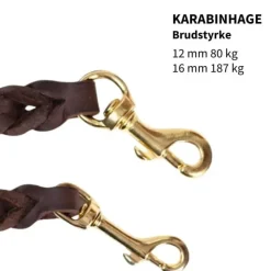 Walk'it Justerbar Dressurline Læder/messing